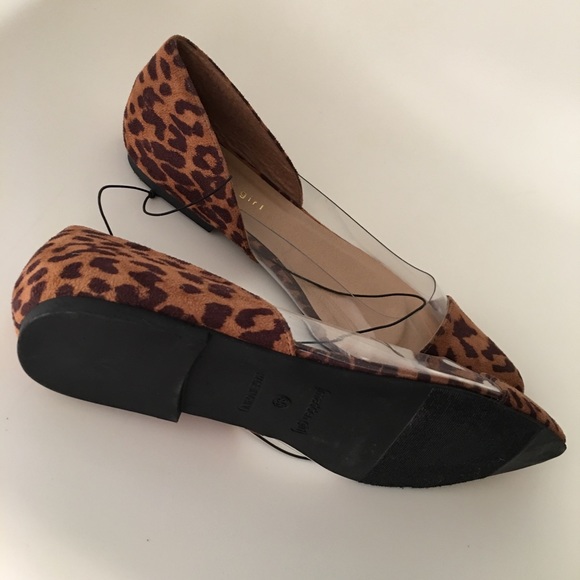 Animal Print Clear Flats Sz 8.5